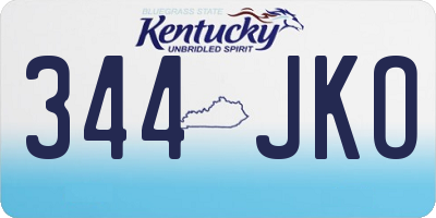 KY license plate 344JKO