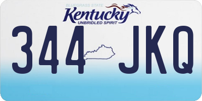 KY license plate 344JKQ