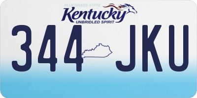 KY license plate 344JKU