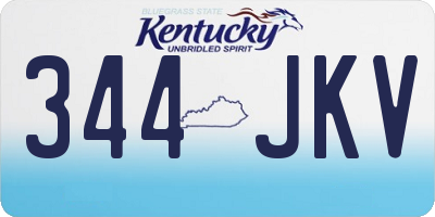 KY license plate 344JKV