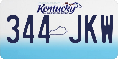 KY license plate 344JKW