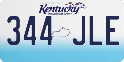 KY license plate 344JLE
