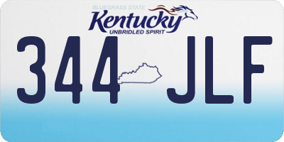 KY license plate 344JLF