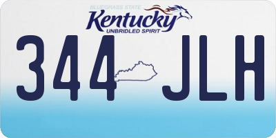 KY license plate 344JLH