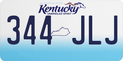 KY license plate 344JLJ