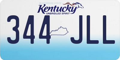 KY license plate 344JLL