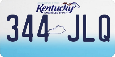 KY license plate 344JLQ