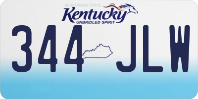 KY license plate 344JLW