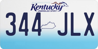 KY license plate 344JLX