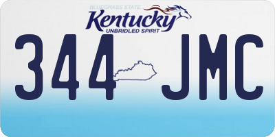 KY license plate 344JMC