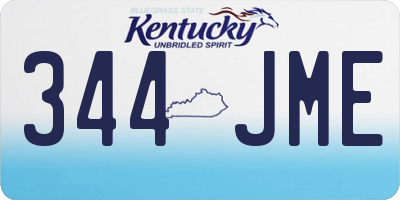 KY license plate 344JME