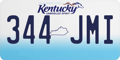 KY license plate 344JMI