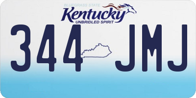 KY license plate 344JMJ