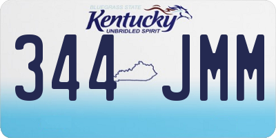 KY license plate 344JMM
