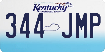KY license plate 344JMP