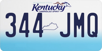KY license plate 344JMQ