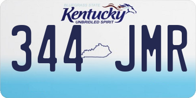 KY license plate 344JMR
