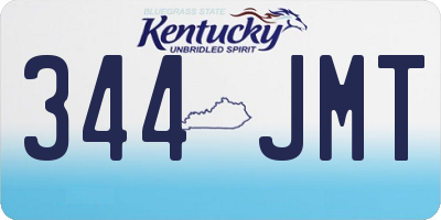 KY license plate 344JMT