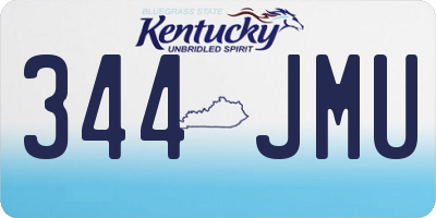 KY license plate 344JMU