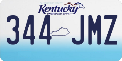 KY license plate 344JMZ