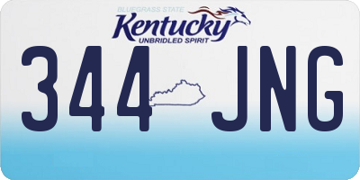 KY license plate 344JNG