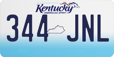 KY license plate 344JNL