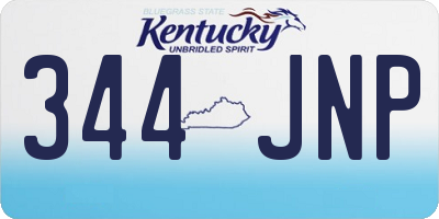 KY license plate 344JNP