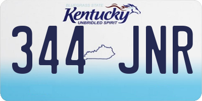 KY license plate 344JNR