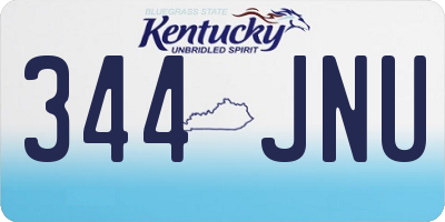 KY license plate 344JNU