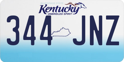 KY license plate 344JNZ