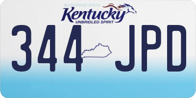 KY license plate 344JPD