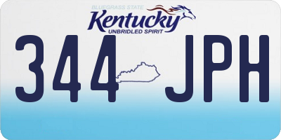 KY license plate 344JPH