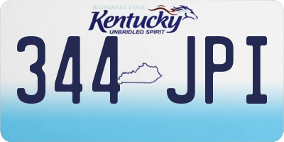 KY license plate 344JPI