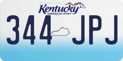 KY license plate 344JPJ
