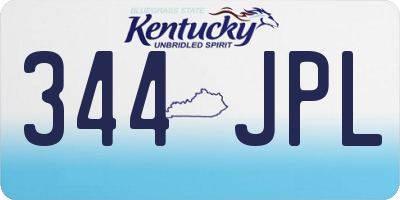KY license plate 344JPL