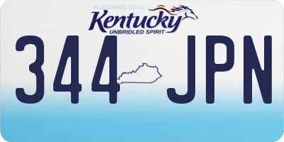 KY license plate 344JPN