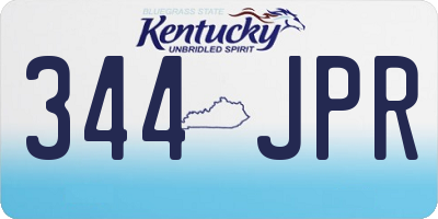 KY license plate 344JPR