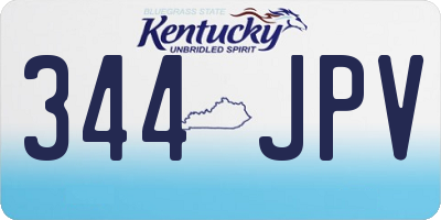 KY license plate 344JPV