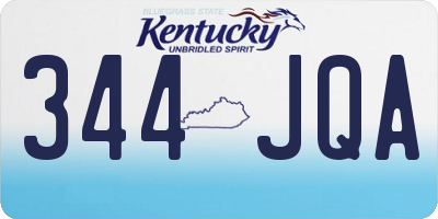 KY license plate 344JQA