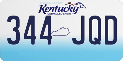 KY license plate 344JQD