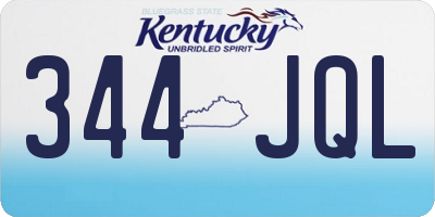 KY license plate 344JQL