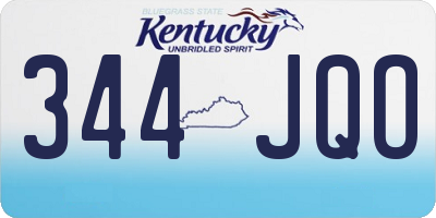 KY license plate 344JQO