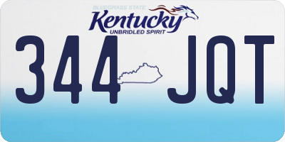 KY license plate 344JQT