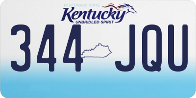 KY license plate 344JQU