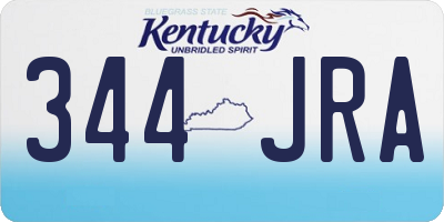 KY license plate 344JRA