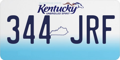 KY license plate 344JRF