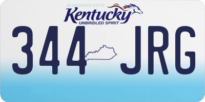 KY license plate 344JRG