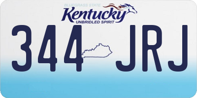 KY license plate 344JRJ