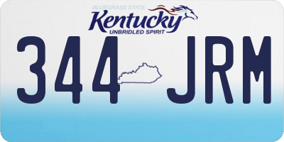 KY license plate 344JRM