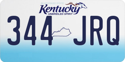 KY license plate 344JRQ